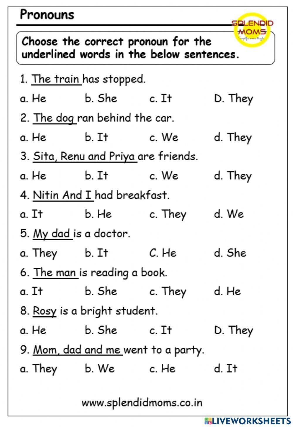 Engaging Pronoun Worksheets For Effective Language Learning