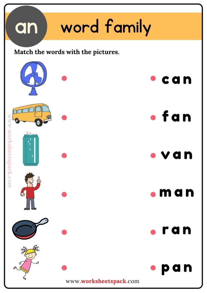 word family worksheets