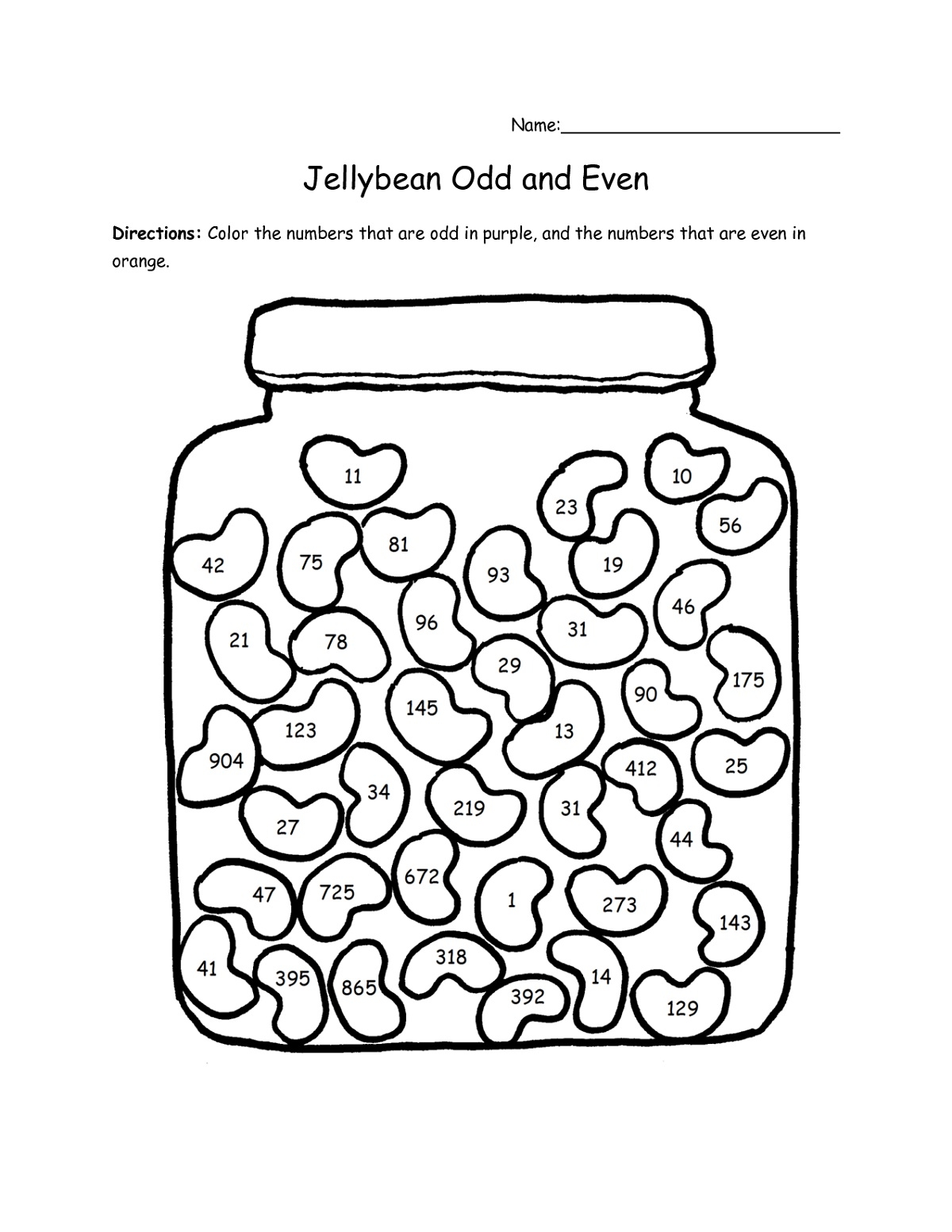 odd and even worksheets