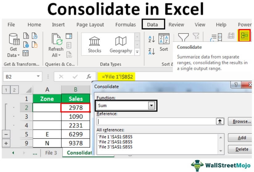 Excel Consolidate Function How To Consolidate Data In Excel 