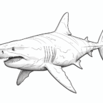 Exciting Tiger Shark Coloring Page Coloring Page