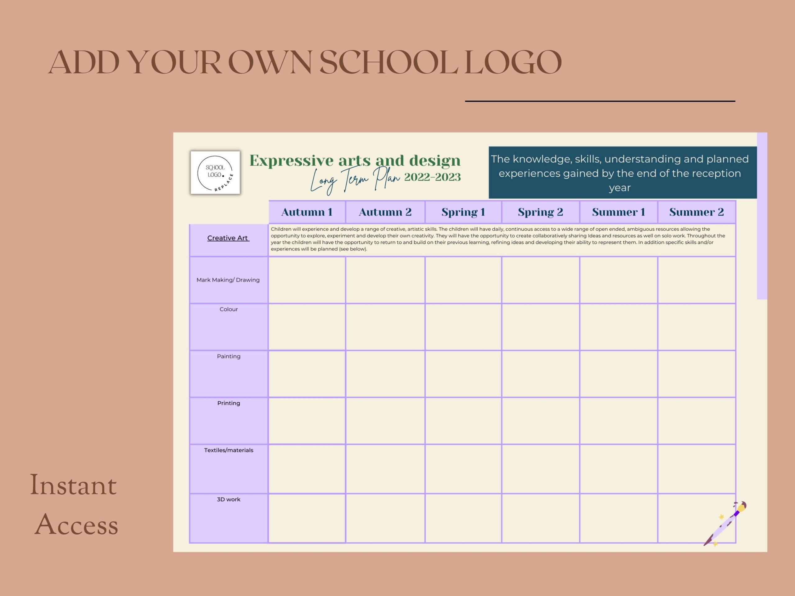EYFS Digital Long Term Planning Template EYFS Curriculum Template Etsy