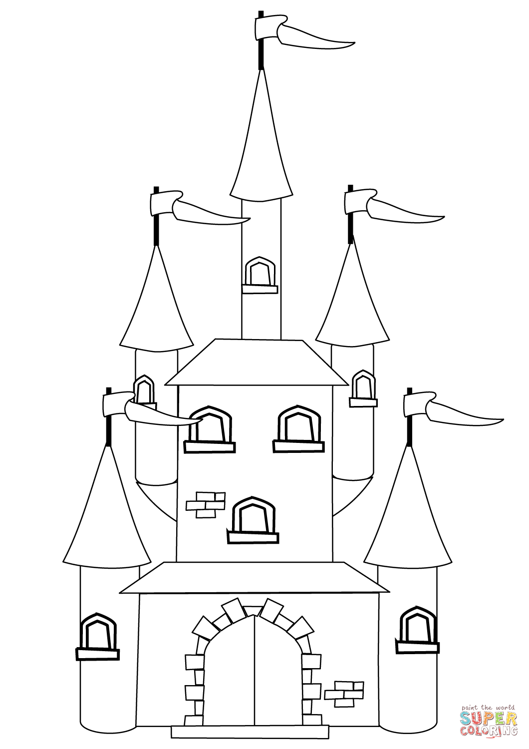 Fairytale Castle Coloring Page Free Printable Coloring Pages For Kids