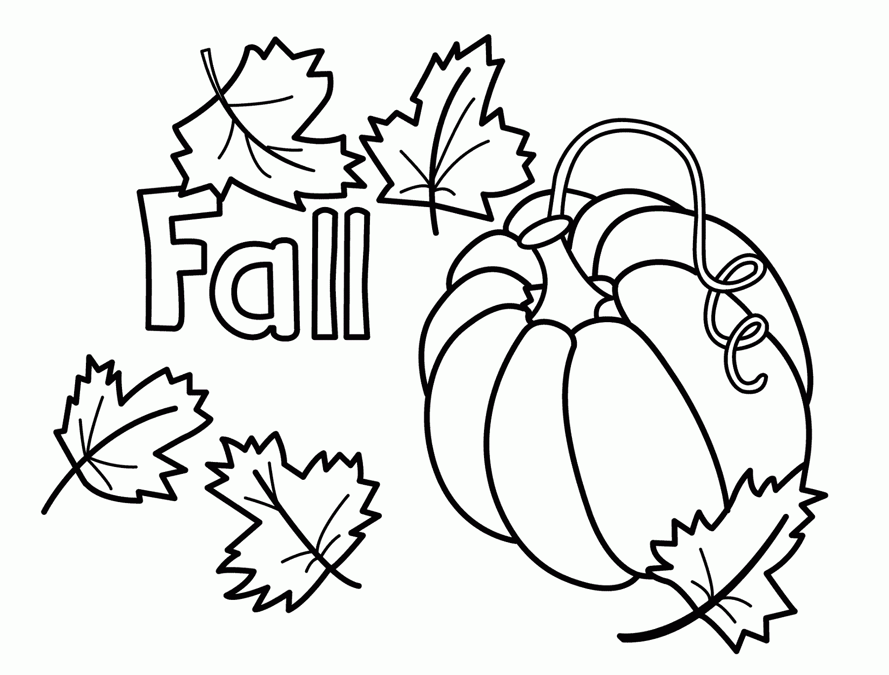 Fall Color Pages Printable Activity Shelter