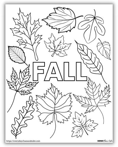 Fall Leaves Coloring Pages For Kindergarten Infoupdate