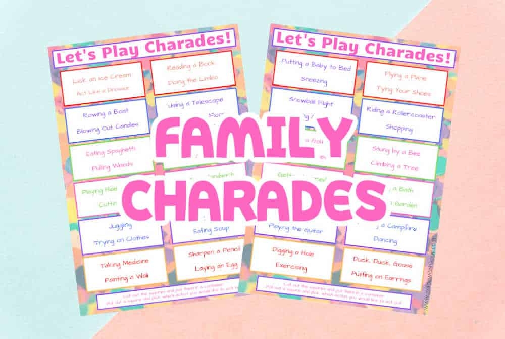 Family Charades Printable