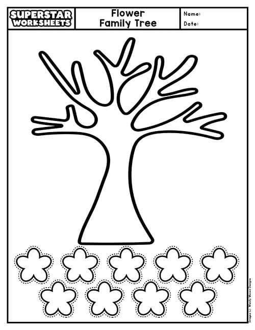 Family Tree Craft Superstar Worksheets