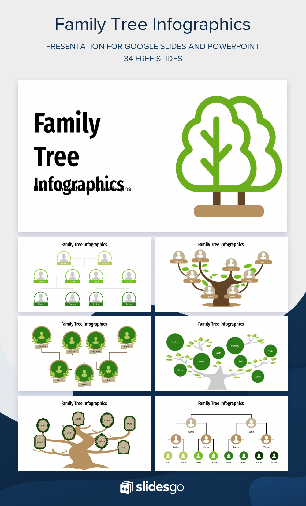 Family Tree Google Slides Template Modern Resume Template Word