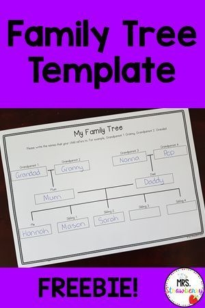 Family Tree Grid Template Family Tree Family Tree Template Free