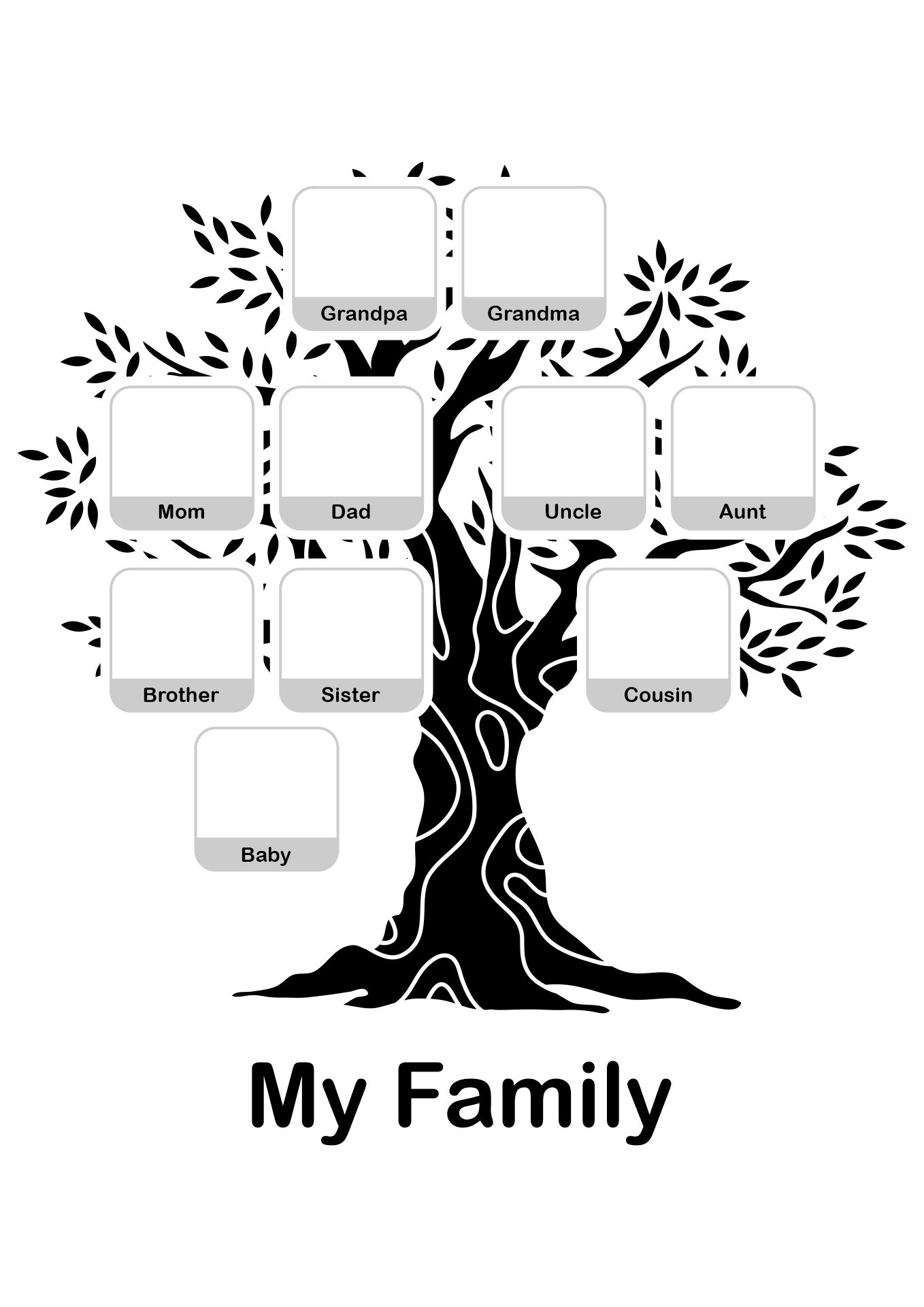 Family Tree Worksheet Printable Kindergarten