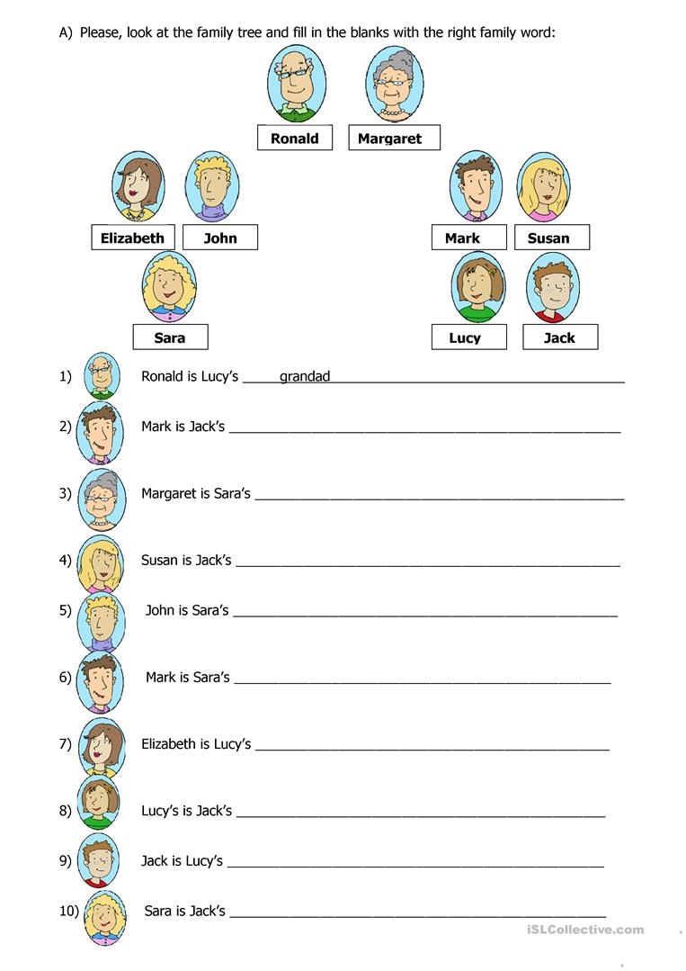 family tree worksheet for kids