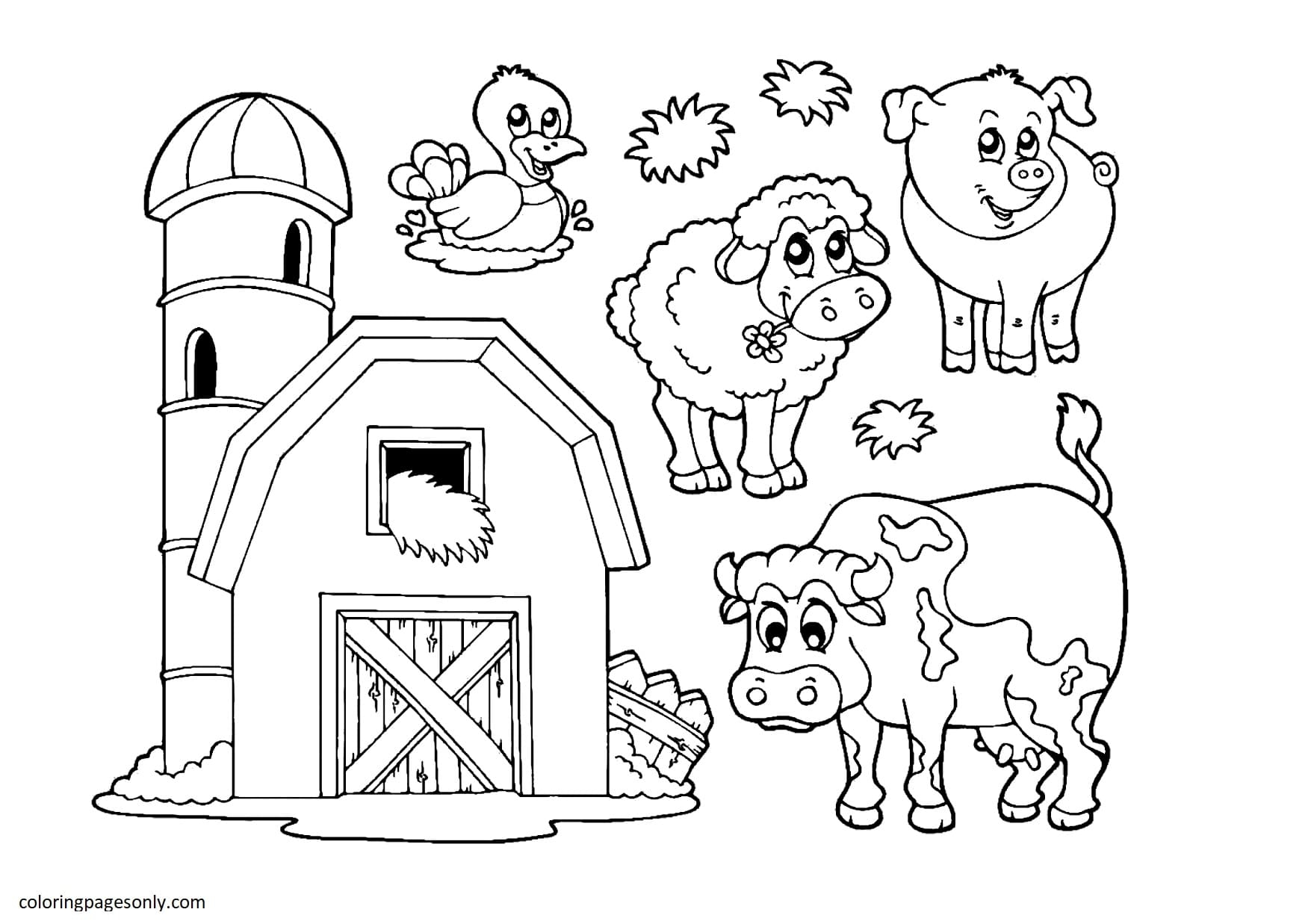Farm Animal Coloring Pages