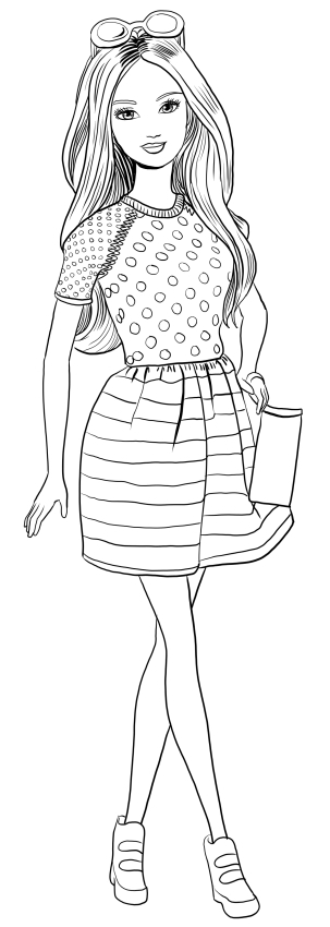 Fashion Barbie Coloring Pages Printable Guglsavings
