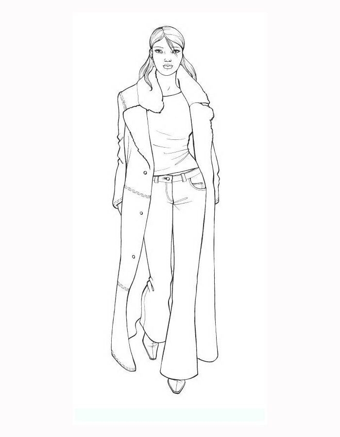 Fashion Coloring Pages Free Printable PDF 
