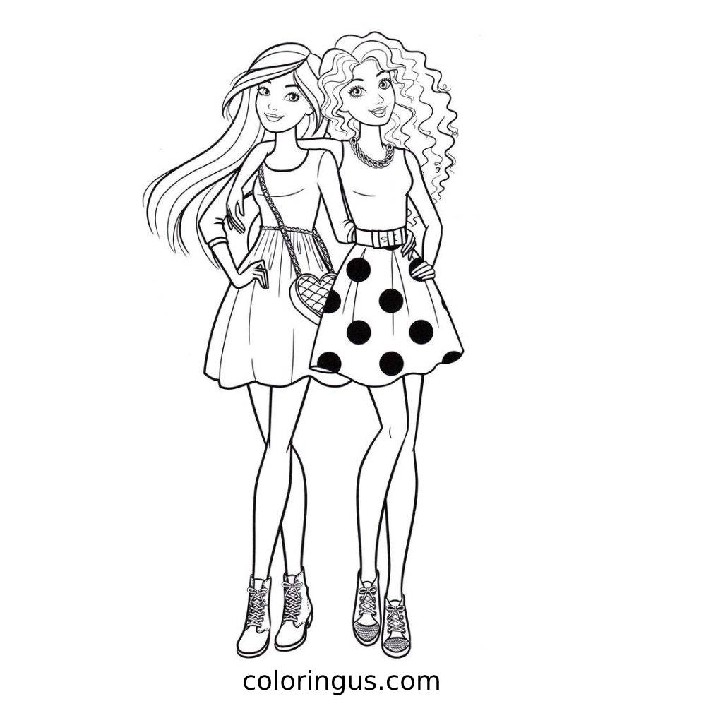 Fashion Coloring Pages Free Printable PDF 