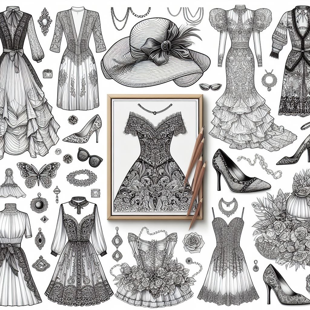 fashion colouring book