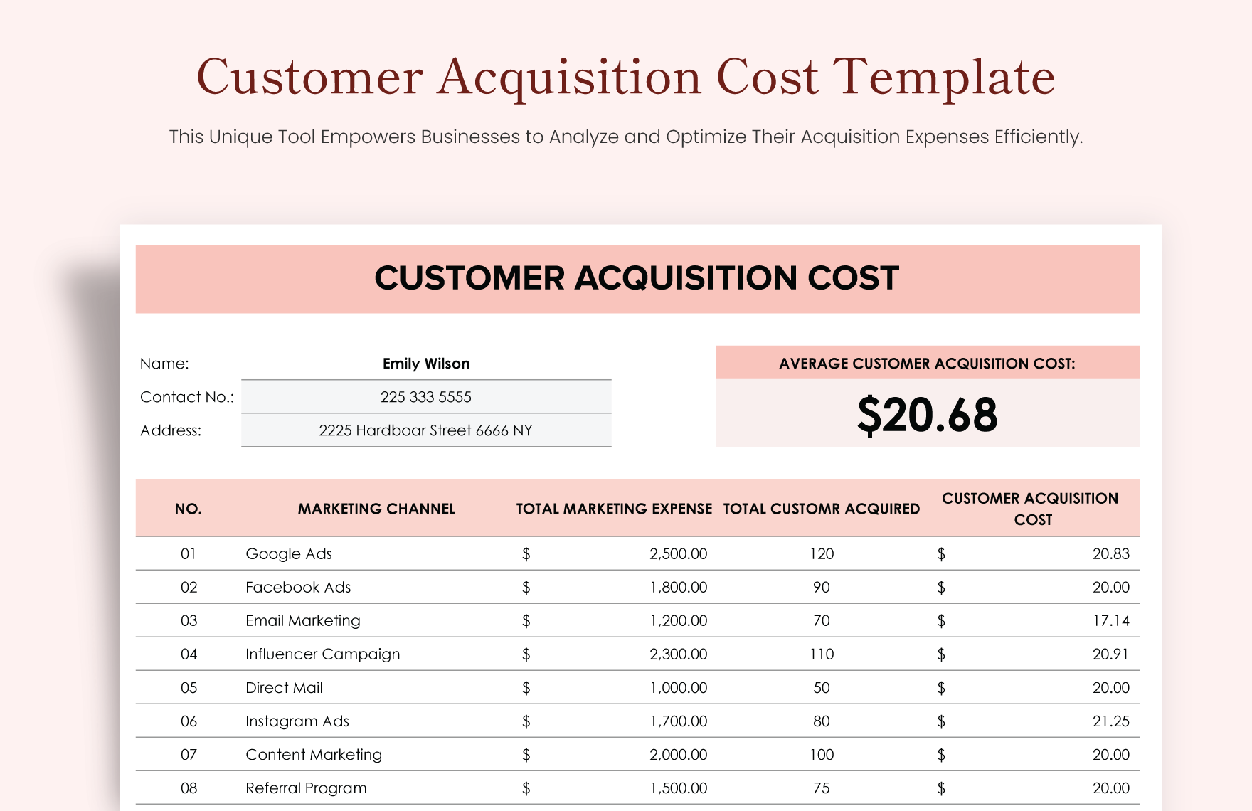 Fashion Cost Sheet Template In Excel Google Sheets Download 