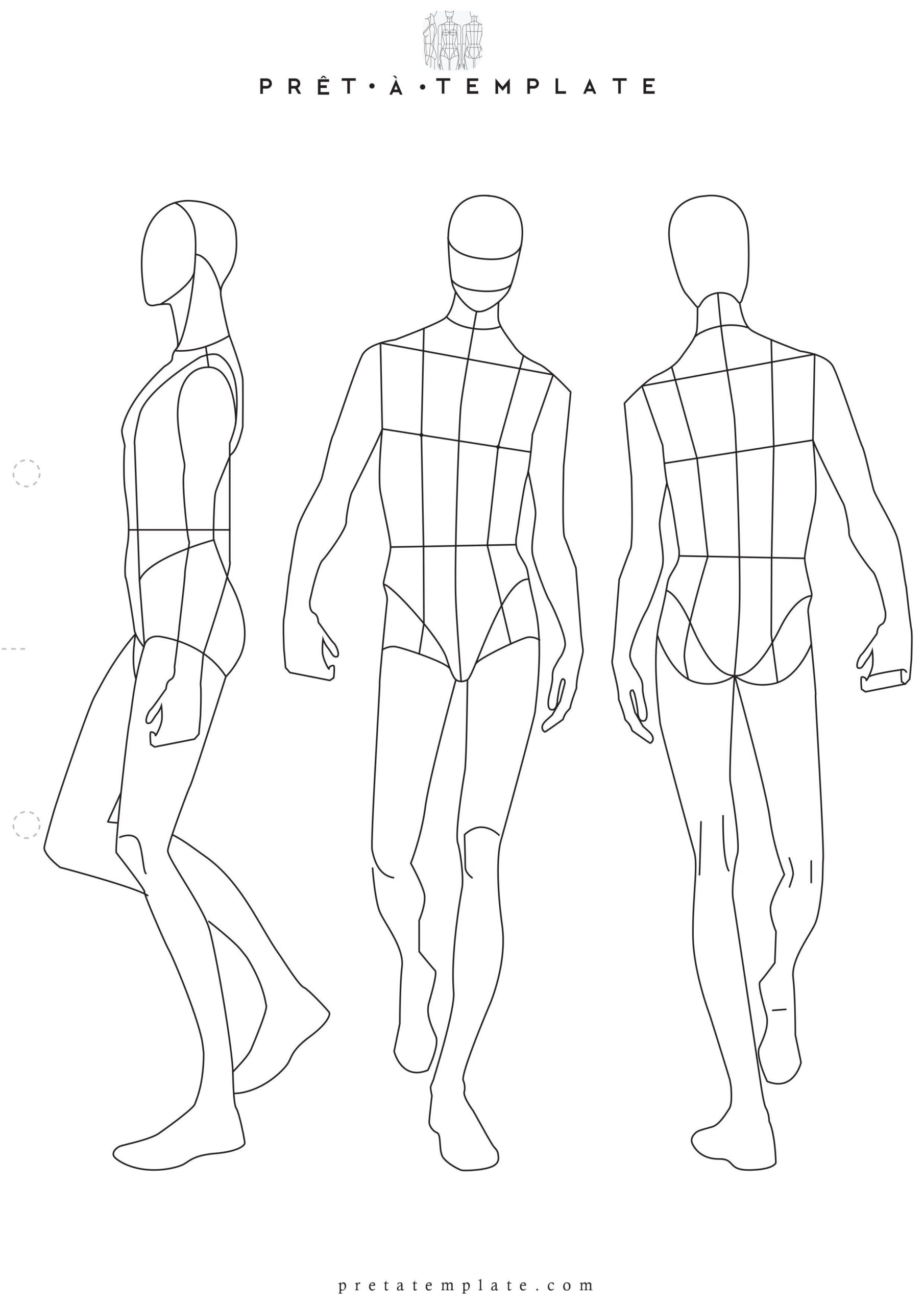 Fashion Design Croquis Template Male Mevahood
