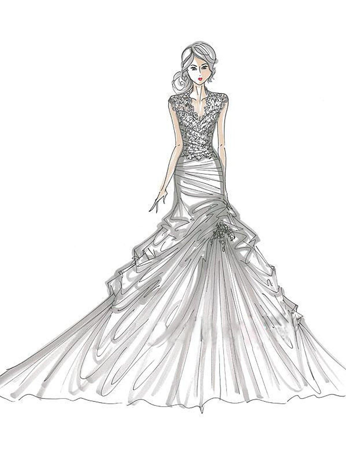 printable fashion dress coloring pages