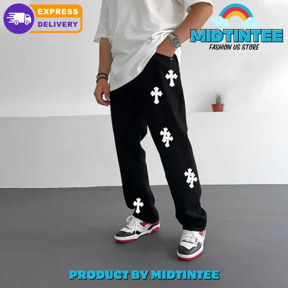 Fashion Print Jeans Midtintee