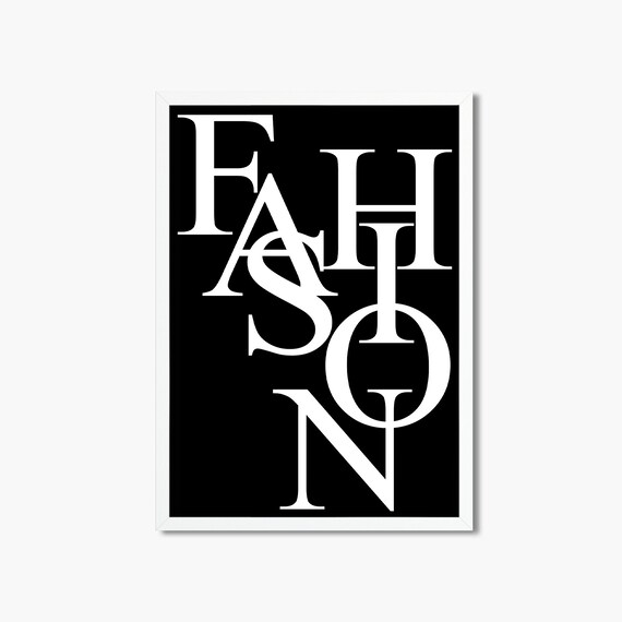 Fashion PRINTABLE Fashion Wall Art Black And White Print Etsy