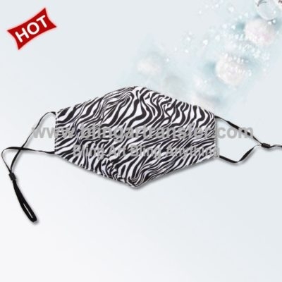 Fashion Zebra Print Cloth Face Mask Washable And Usable