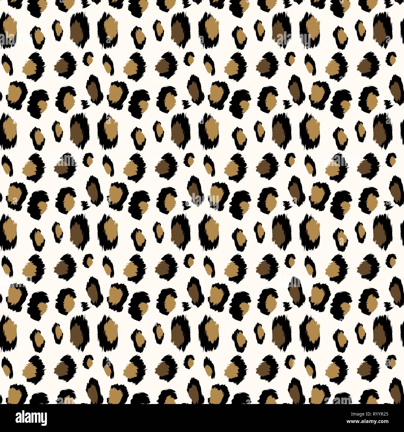 Fashionable Leopard Seamless Pattern Stylized Spotted Leopard Skin 