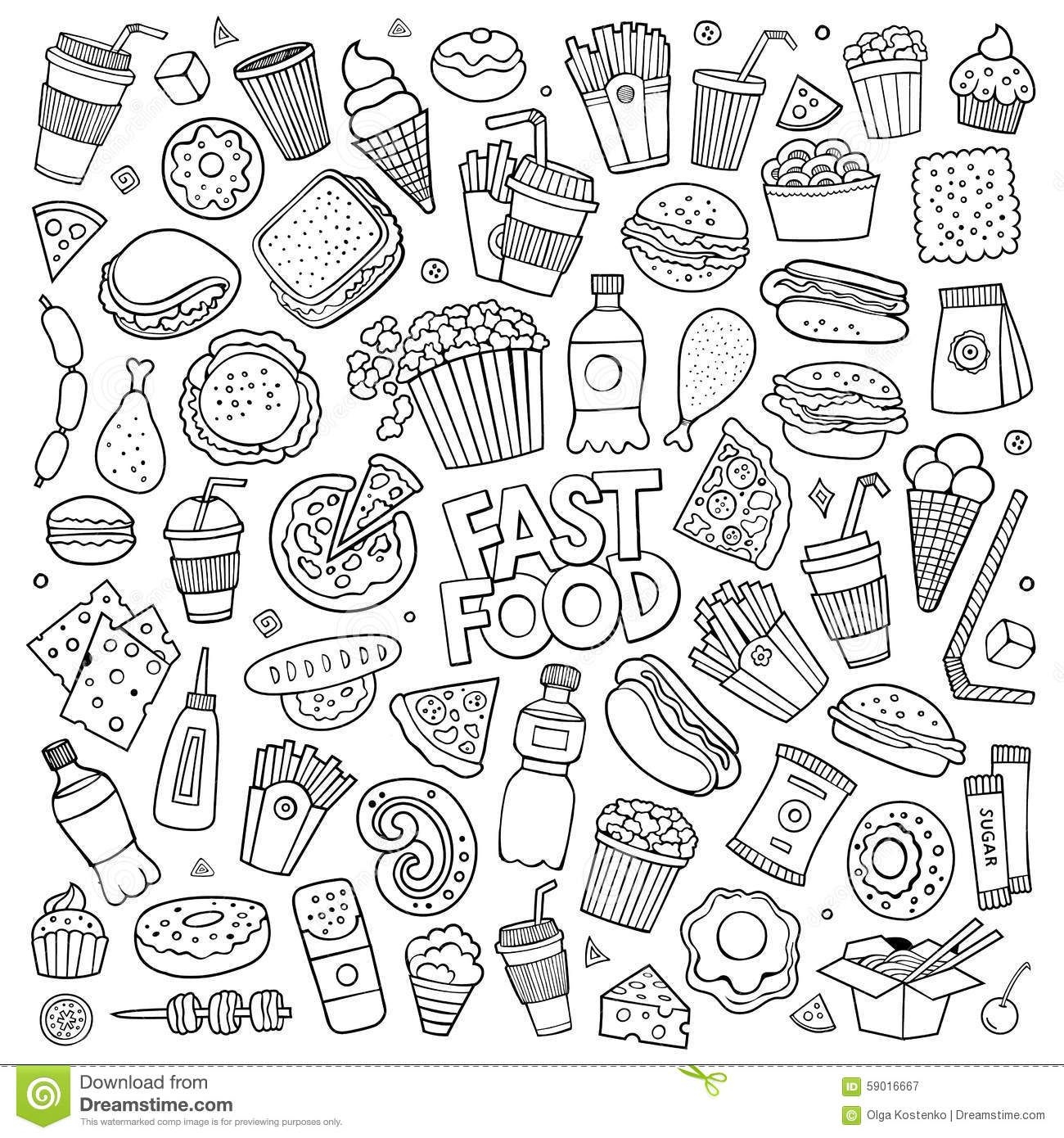 Fast Food Coloring Pages Cute Coloring Pages