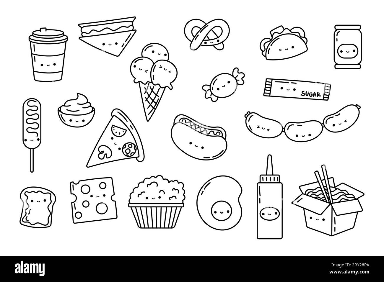 Fast Food Coloring Pages Cute Coloring Pages
