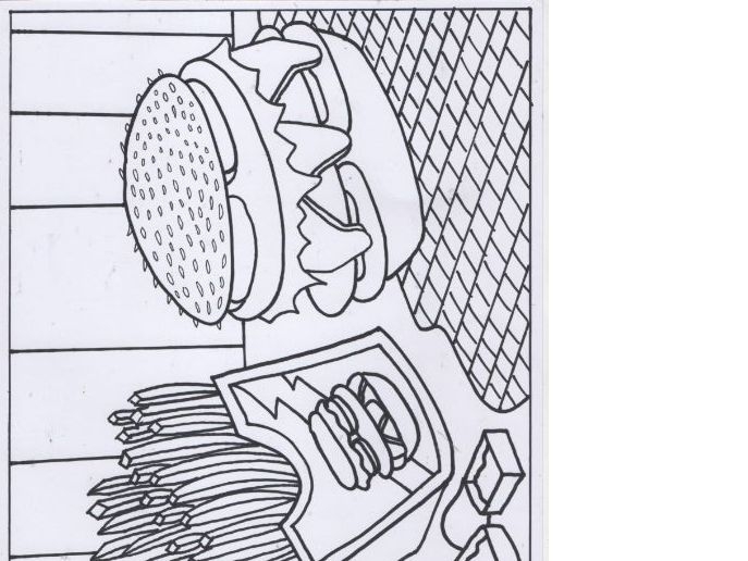 FAST FOOD COLOURING Teaching Resources