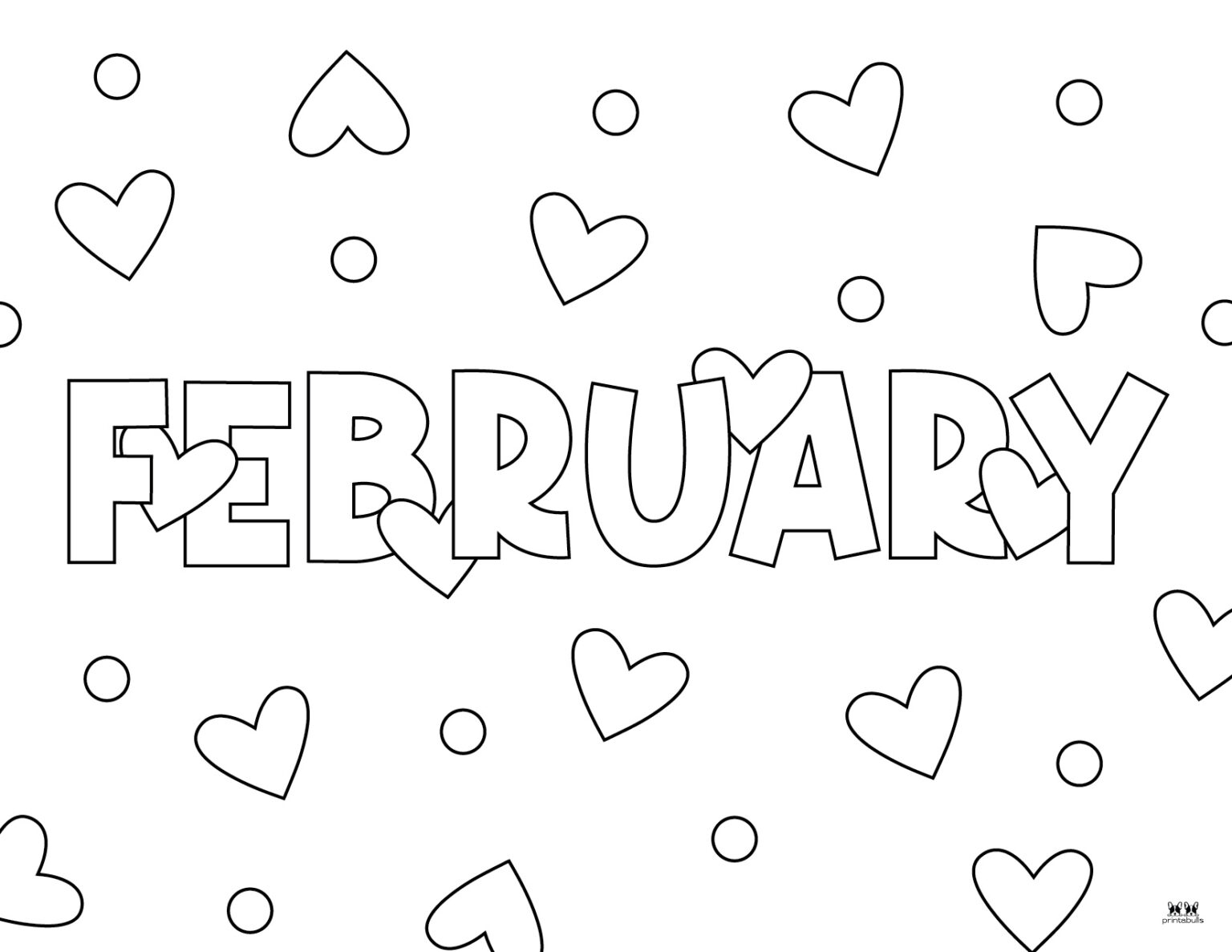 February Coloring Pages 25 FREE Pages Printabulls