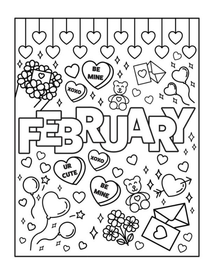 February Coloring Pages
