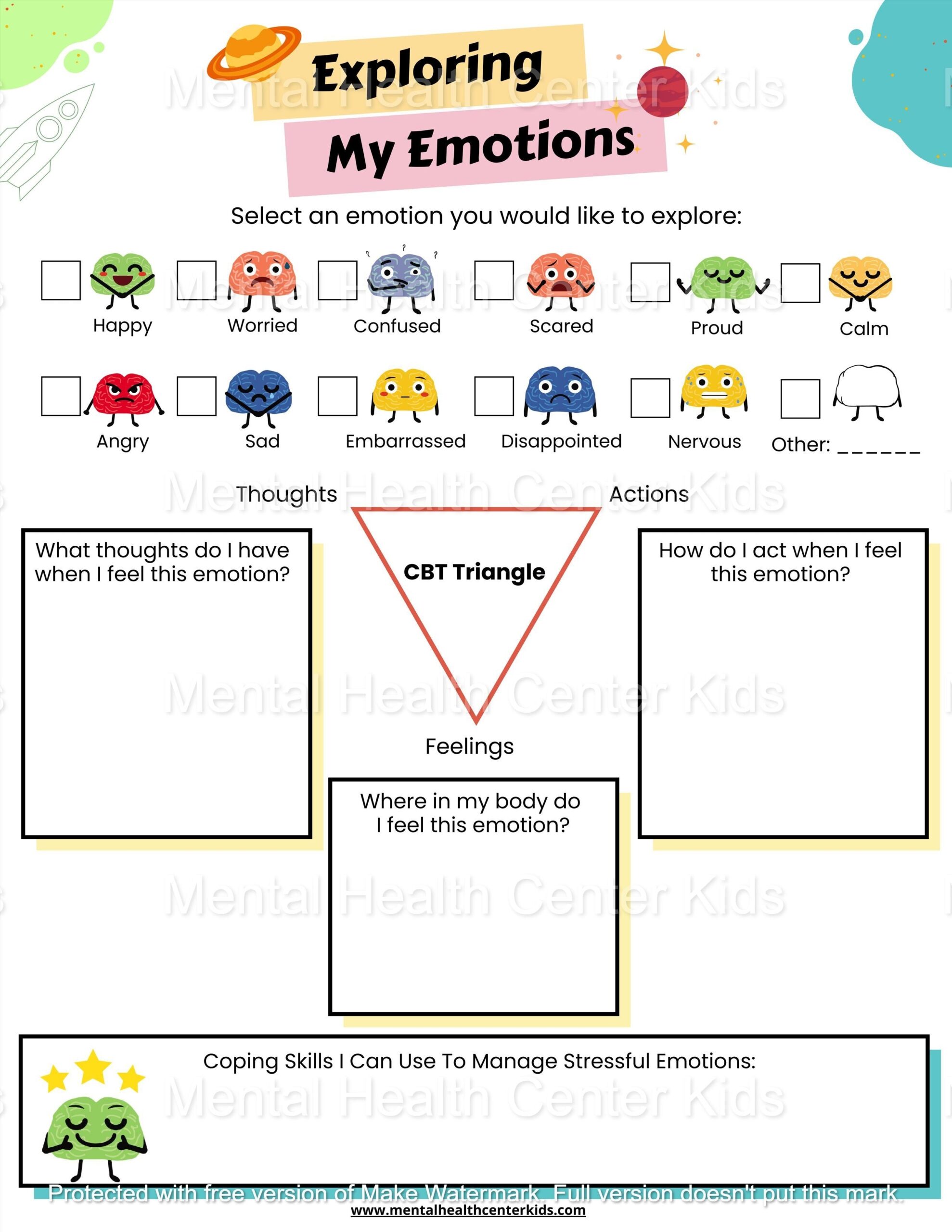 emotions worksheet