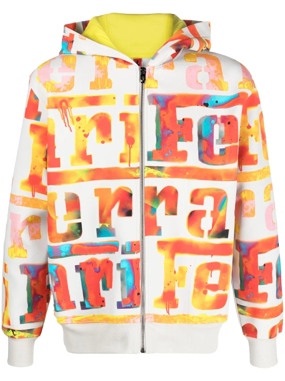 Ferrari Logo print Zip up Hoodie Grey FARFETCH