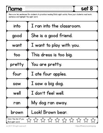 First Grade Sight Words 1st Grade Sight Words Worksheets Worksheets 