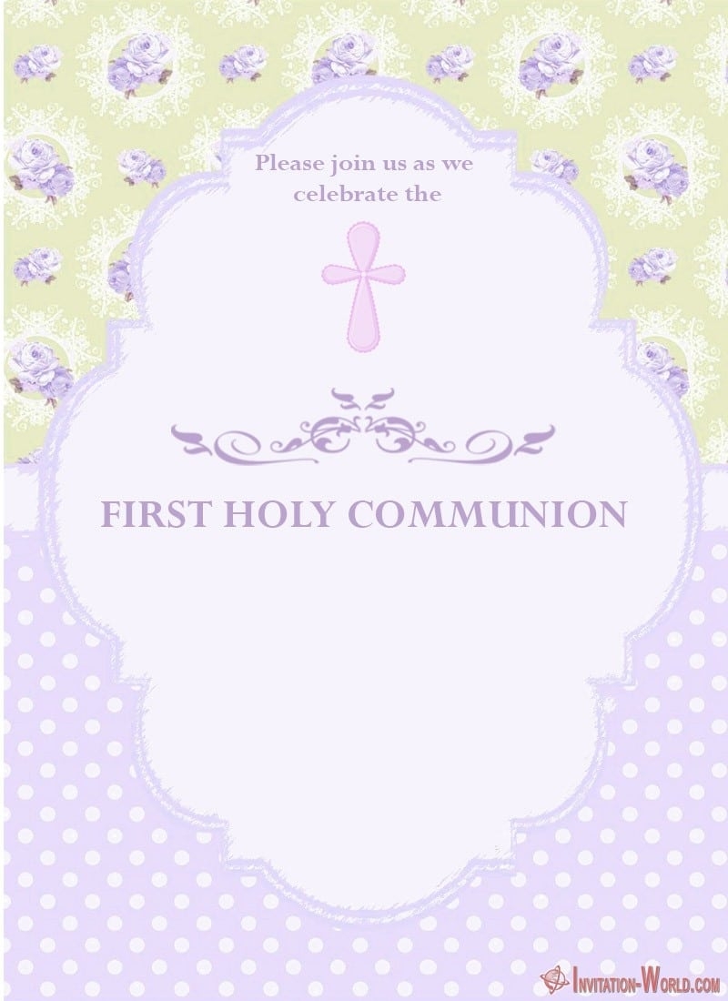 free printable first communion invitation cards