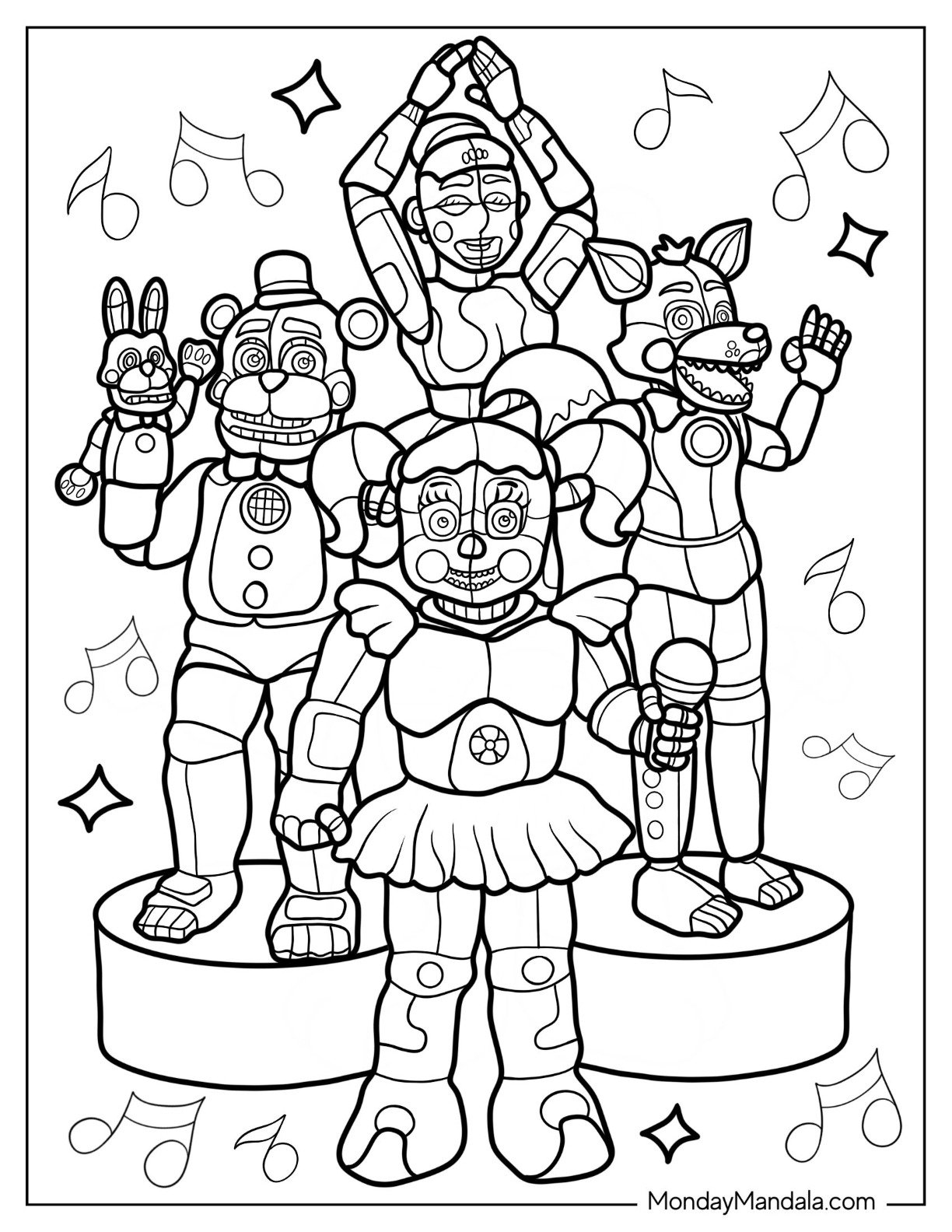 Five Nights At Freddy 39 s Coloring Pages