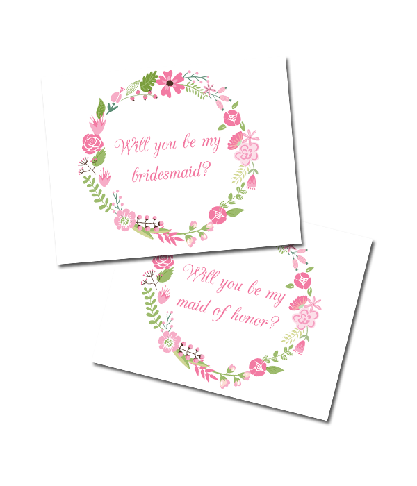 Floral Bridesmaid Cards Chicfetti