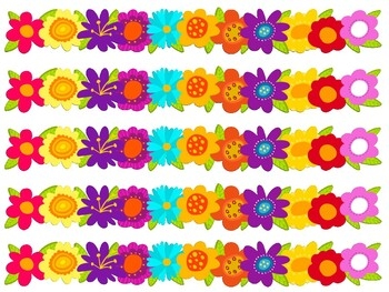 Flower Border Printable For Bulletin Board Spring Border TPT