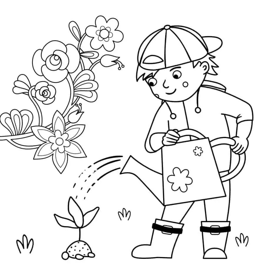 Flower Garden Colouring Pages Fasci Garden