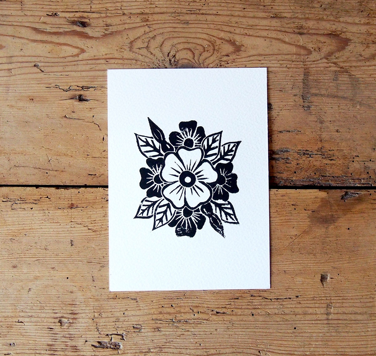 Flower Linocut Print Behance