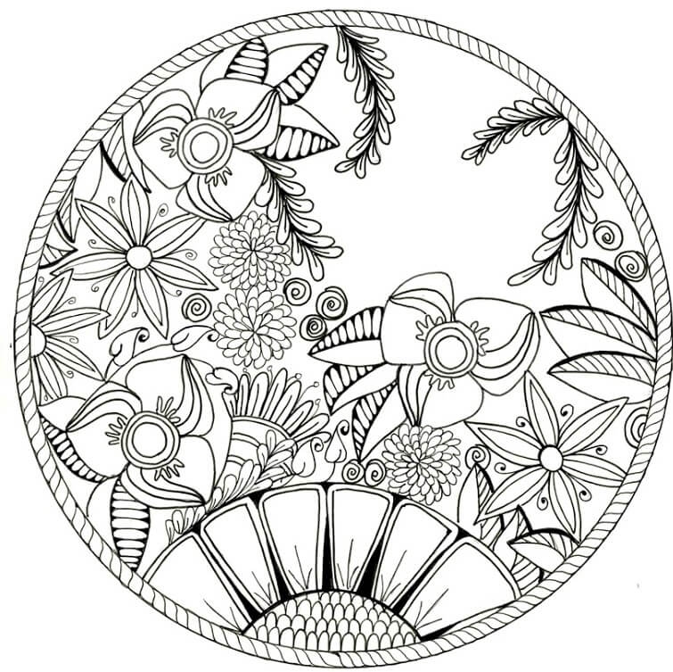 Flower Mandala Coloring Pages Printable Coloring Pages FREE