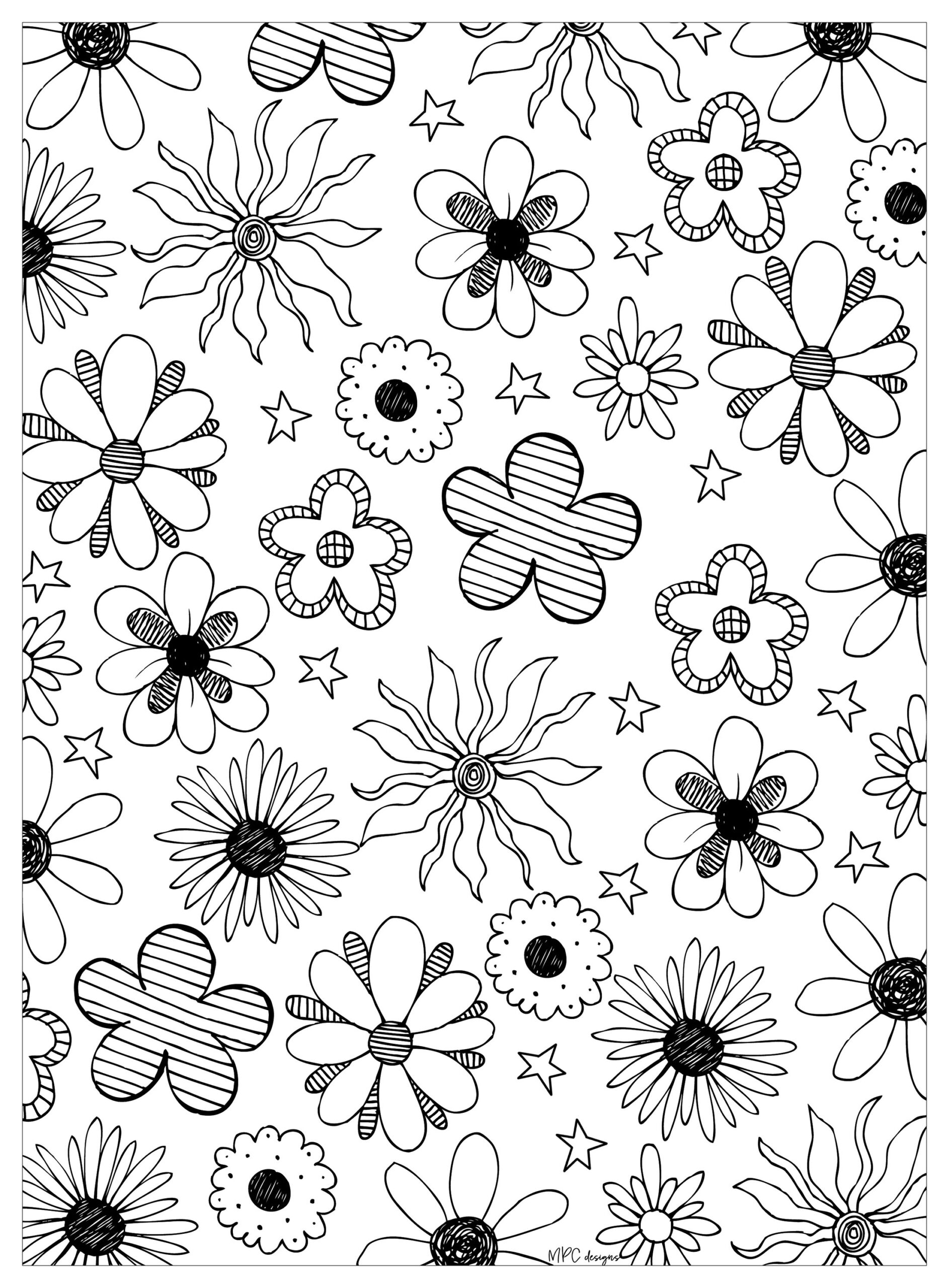 Coloring Page Flowers