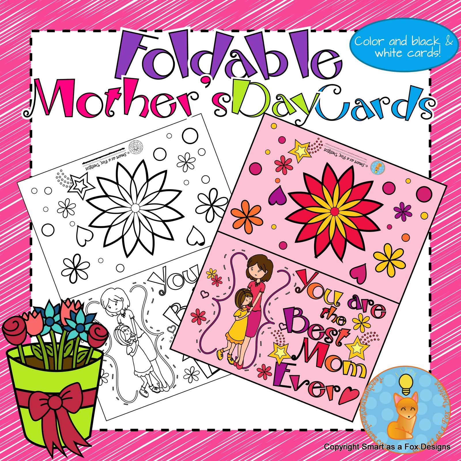 Foldable Printable Mothers Day Cards