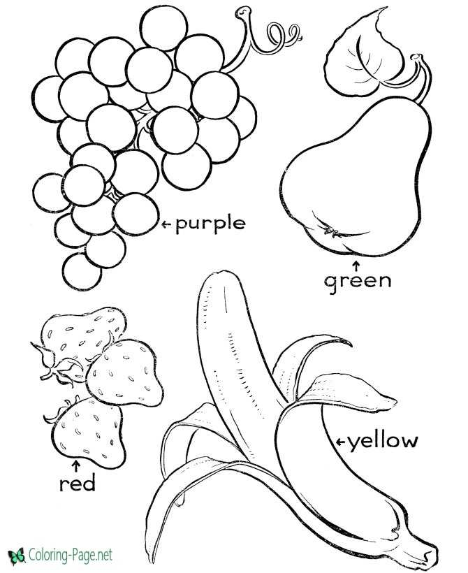 Food Coloring Pages