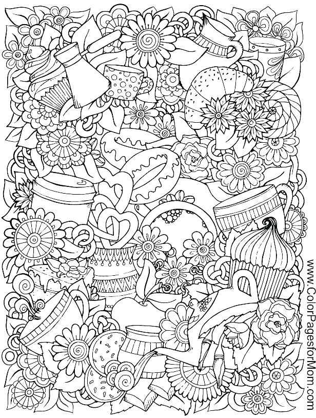 food coloring pages for adults