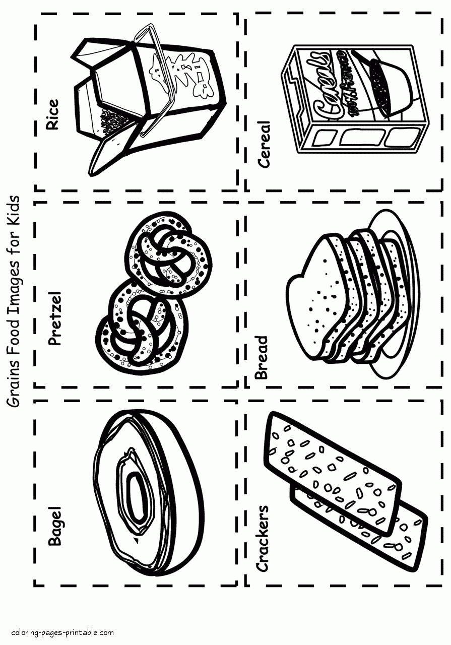 Food Coloring Pages For Kids Grains Food COLORING PAGES PRINTABLE COM