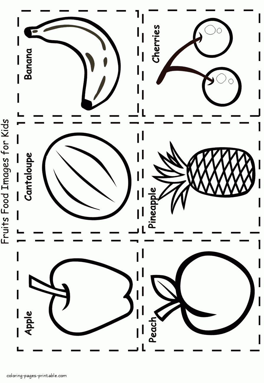 Food Coloring Pages For Preschoolers Fruits