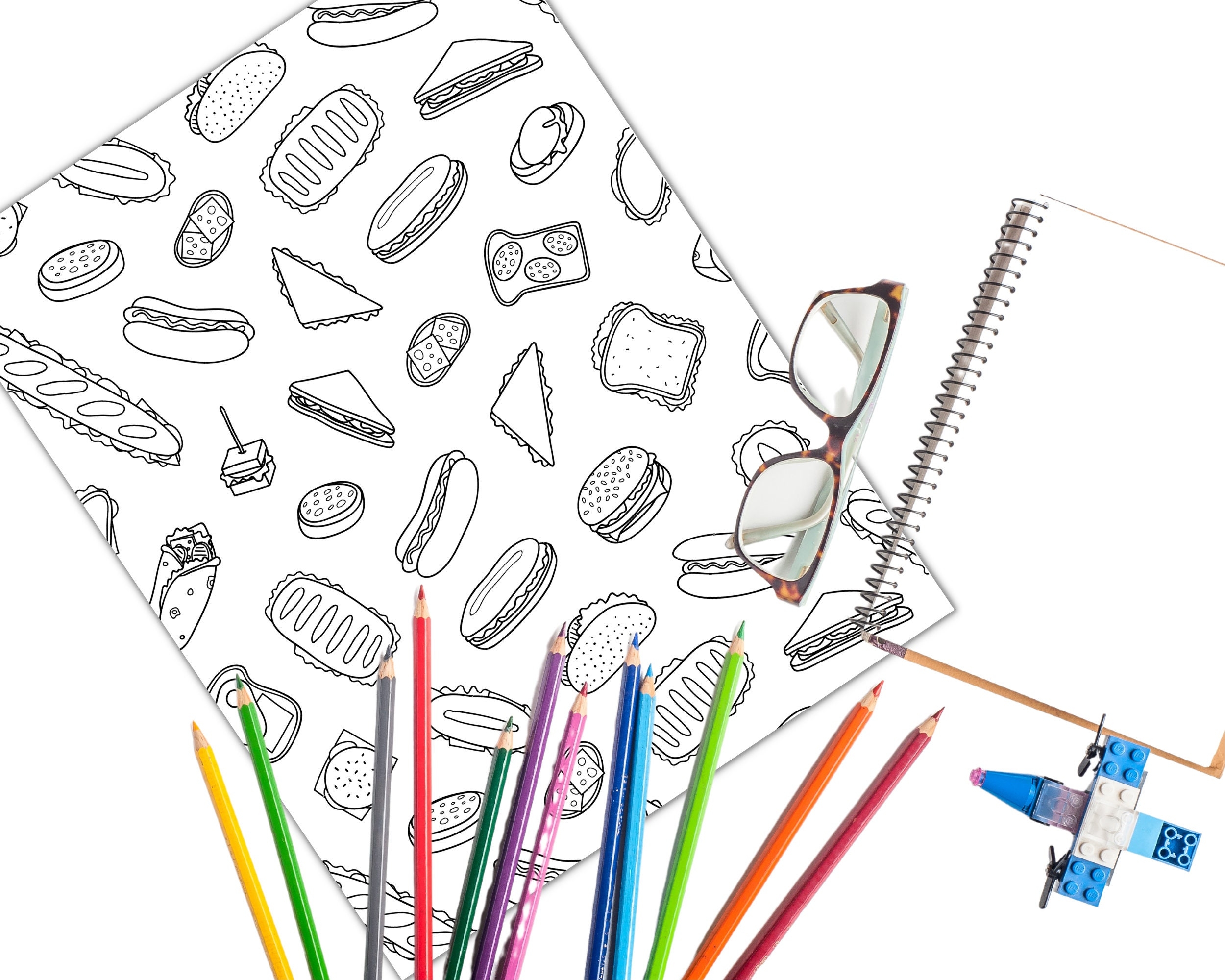 printable food colouring pictures