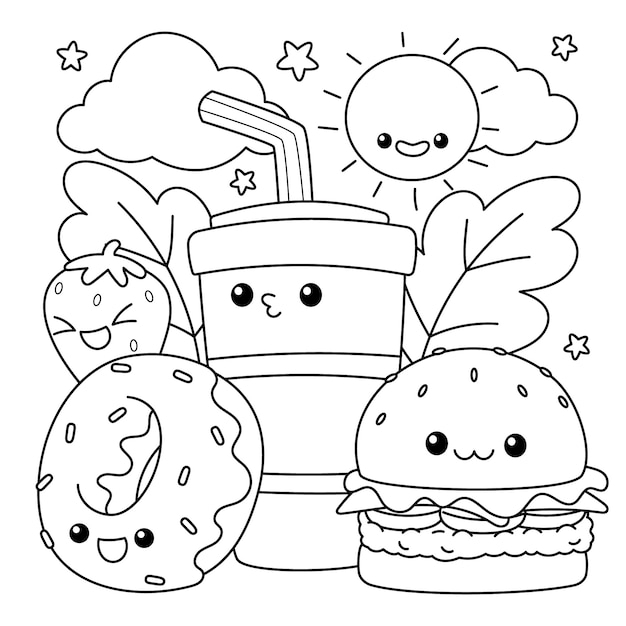 Food Colouring Pages Images Free Download On Freepik